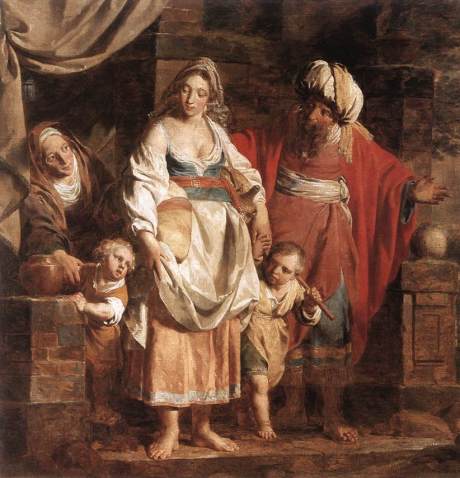 Abraham banishes Hagar and Ishmael