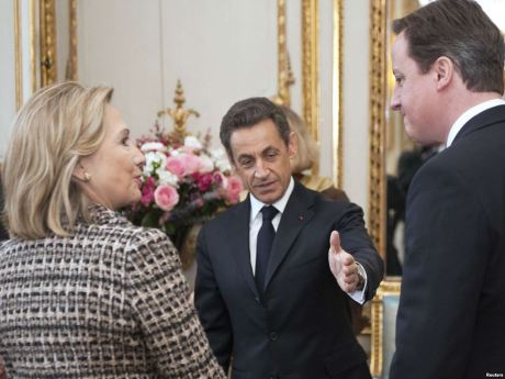 Hillary Clinton, Nicholas Sarkozy, and David Cameron