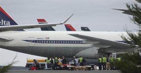 Delta planes parked at Gander Airport Delta planes parked at Gander