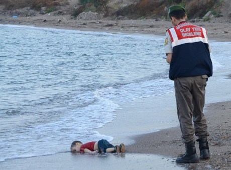 Drowned migrant child in Bodrum