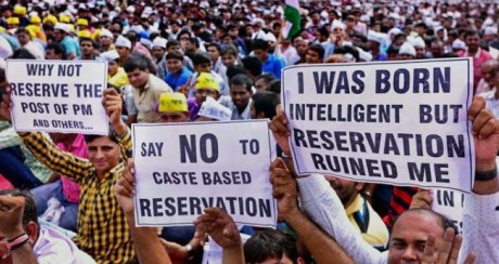 Protest against job reservation Reservation