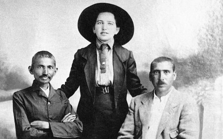 M. K. Gandhi, Sonia Schlesin, and Hermann Kallenbach (1913)