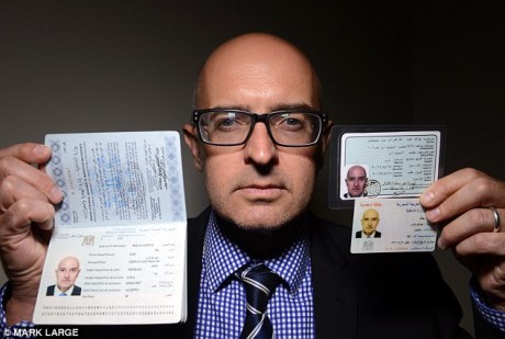 Reporter with black market Syrian identity papers.
