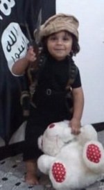 ISIS child about to behead Teddy!