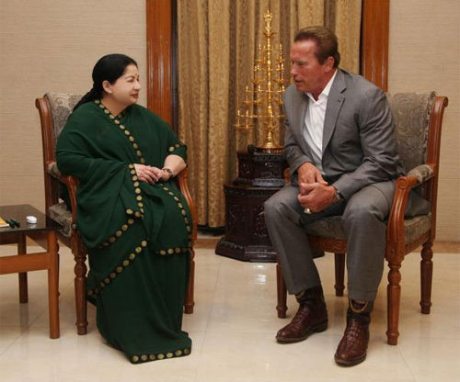 Jayalalithaa & Arnold Schwarzenegger