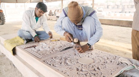 Carving stones for the Ram Temple at Ayodhya