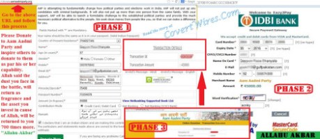 Original photo posted by Qayyum showing him donating 45000 INR to AAP 