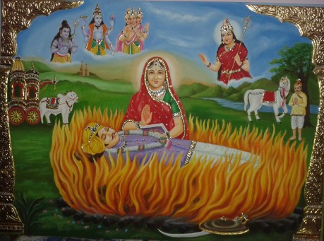Tanjore painting of a Rani Sati