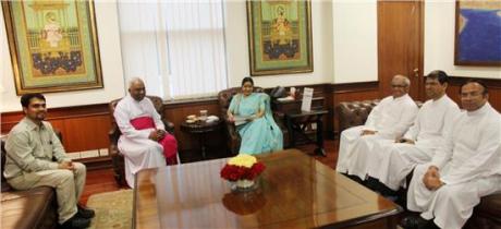 External Affairs Minister Sushma Swaraj has been chosen by Modi to represent India at the Vatican for Mother Teresa's canonization ceremony on September 4th. However, there is strong opposition from the people of India to her attending the sectarian function. Click image and sign the petition if you agree that she should not go to the Vatican. Sushma Swaraj has been chosen by Modi Sarkar to represent India at the Vatican on September 4th.