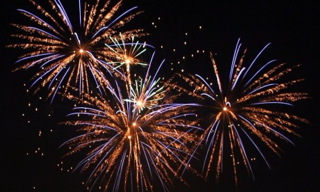 Fireworks at Kerala temple festival