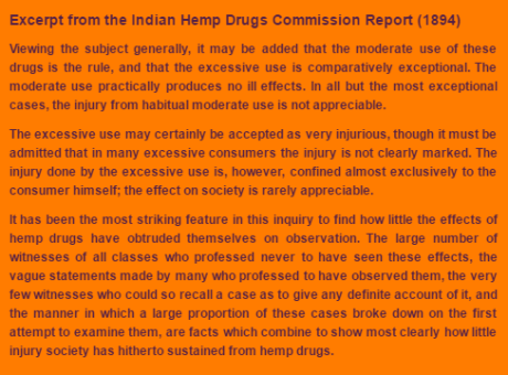 Excerpt from the Indian Hemp Drugs Commission Report (1894)