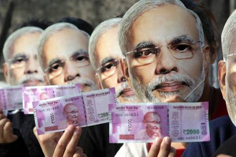 Modi has put not only his own political future and that of the BJP on the line but the very economic future of India by his bold demonetisation move. Modi masks