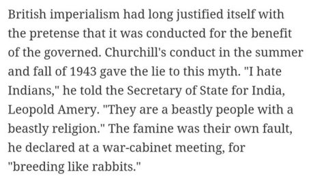 Winston Churchill's racist view of Indians Churchill Quote Indians