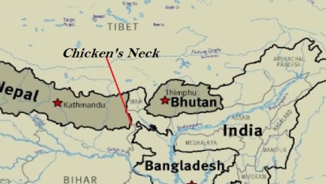 India-Bhutan map