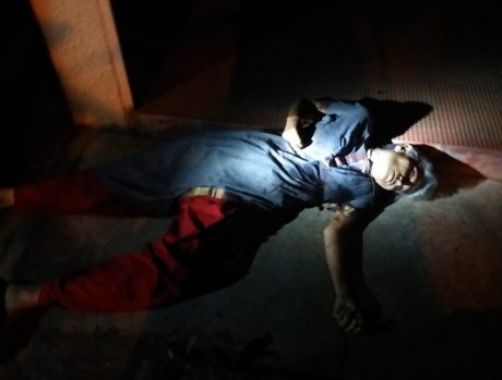 The body of senior journalist Gauri Lankesh, who was shot dead by unidentified men at her residence, Rajarajeshwari Nagar in Bengaluru on Sept 5, 2017. (Photo: IANS)