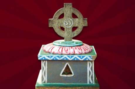 Aum crucified on a Cross