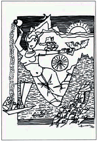 Bharat Mata by M.F. Husain (1997) Bharat Mata by M.F. Husain (1997)