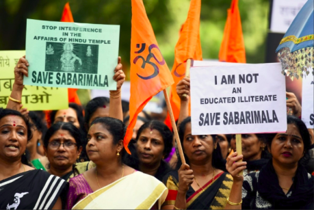Kerala women protesting the Sabarimala verdict.
