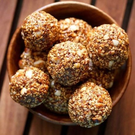 Sesame seed ladoos specially made for Surya Deva. Sesame Seed Ladoos