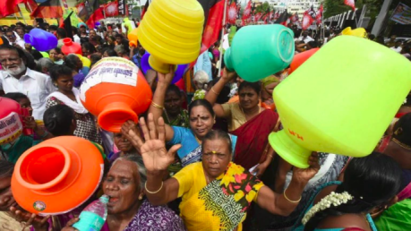 Water crisis protest in Chennai