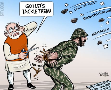 Modi-Kashmir Cartoon