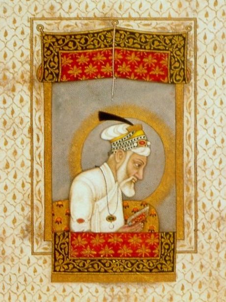 Aurangzeb reading the Koran