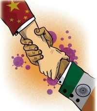 China's Global Times cartoon PATRONISING India