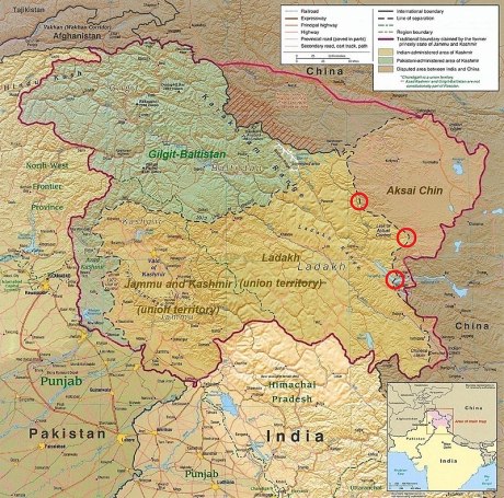 CIA map of the J&K Ladakh region.