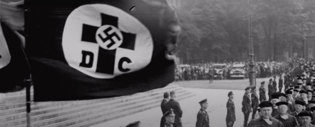 Christian cross and Nazi cross joined together (Germany ca. 1930).