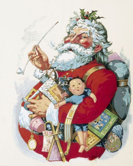 Political cartoonist Thomas Nast created the first modern Santa Claus image as war propaganda. Santa Claus by Thomas Nast