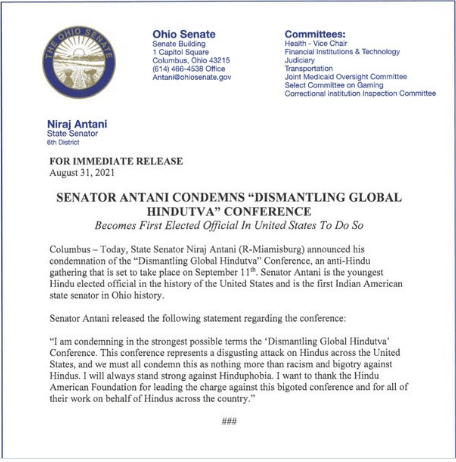 CLICK IMAGE FOR TWEET Niraj Atani Statement