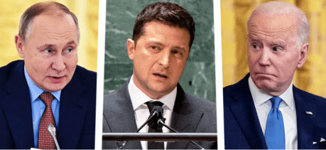 Vladimir Putin, Volodymyr Zelenskyy, Joe Biden