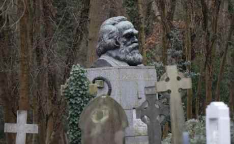 Karl Marx Grave, Highgate, London.