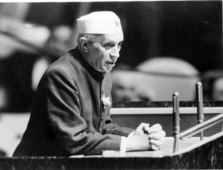 Nehru addressing the UN General Assembly in 1961. Nehru addressing the UN in 1961.
