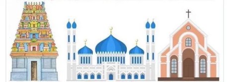 Temple, Mosque, Church