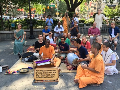 ISKCON at Union Square, in New York City.