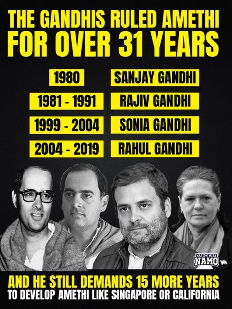 Gandhi family rule in Amethi.
