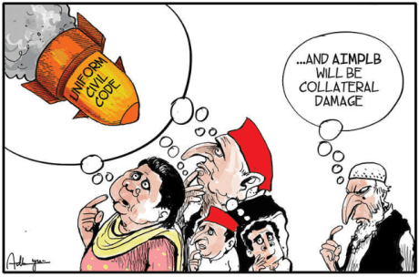 Uniform Civil Code Cartoon