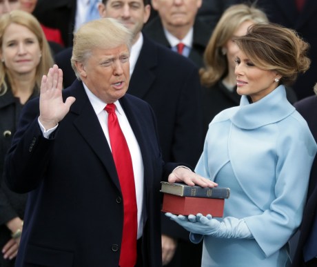 The inauguration of Donald Trump as 45th president of the United States on January 20, 2017.
