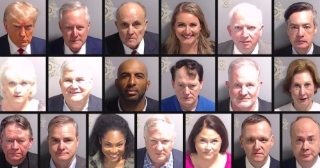 Fulton County Sheriff's Office mug shots of the defendants who have been booked on charges connected with efforts to overturn the 2020 presidential election results in Georgia.