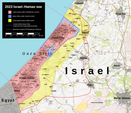 Gaza Strip Map 2023