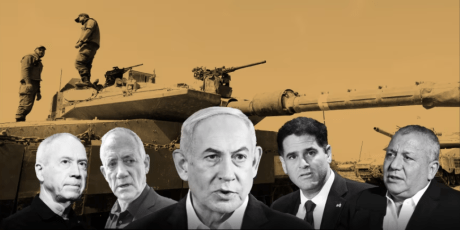 Israeli PM Netanyahu with his War Cabinet.