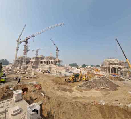 Ayodhya Ram Temple construction in December 2024.