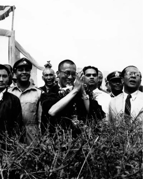 Dalai Lama arrives in India in March 1959.