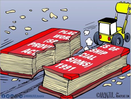 Places of Worship Act Cartoon