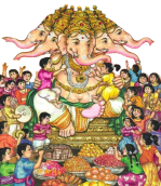 Five-headed Ganapati