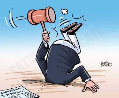 Corruption in the Judiciary Cartoon
