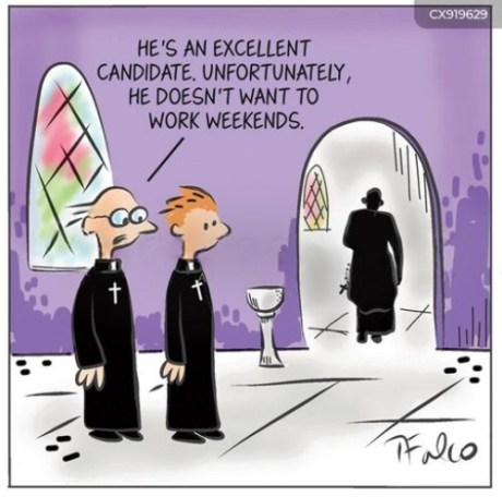 Priest Shortage cartoon