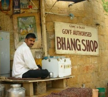 Bhang is legal in India. Bhang shop in Jaisalmer.