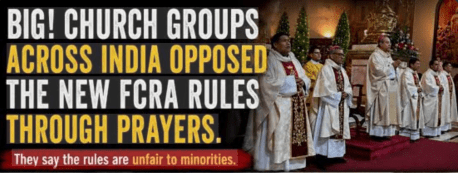 Churches oppose FCRA rules.